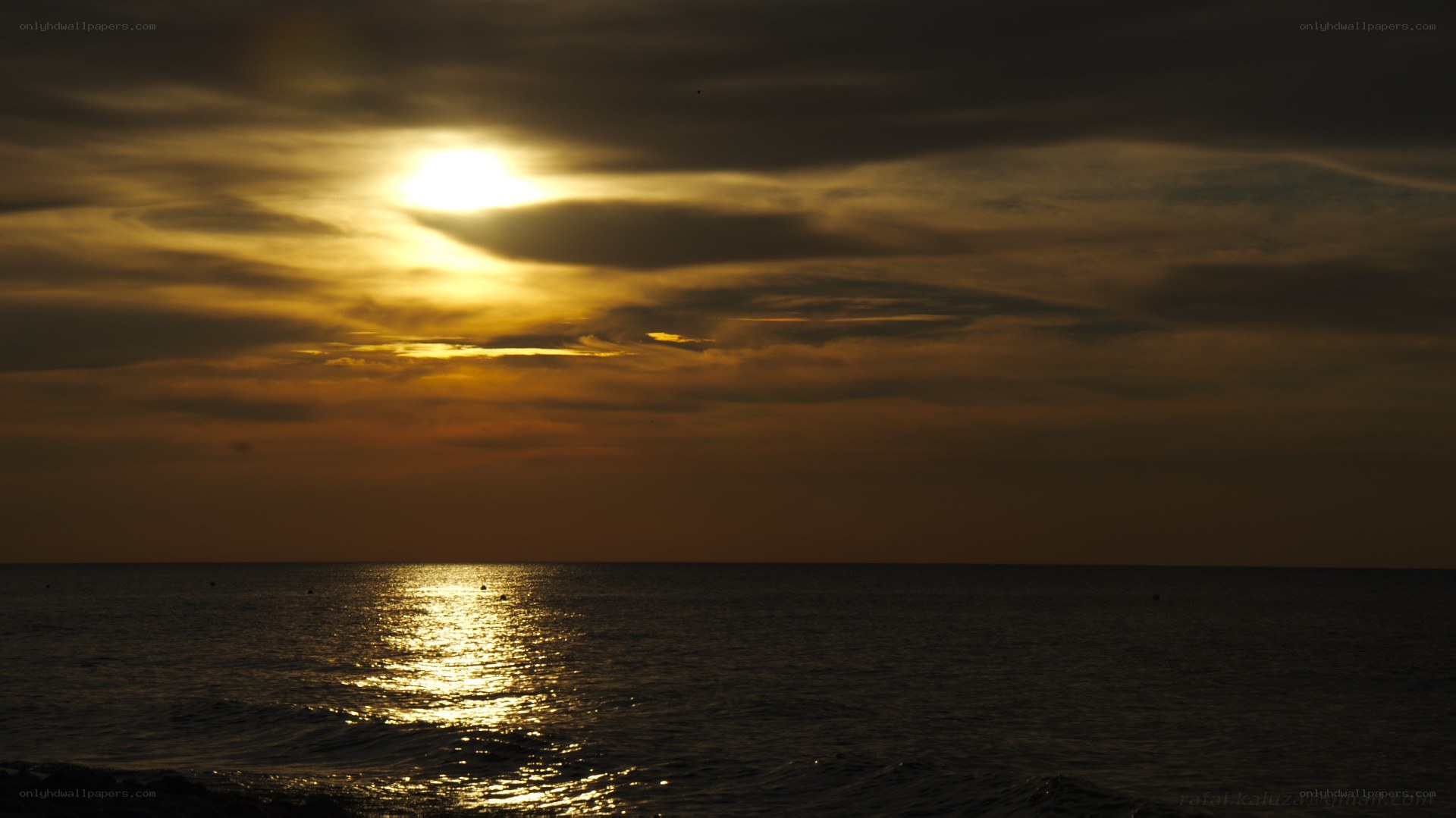 Sunset over the ocean