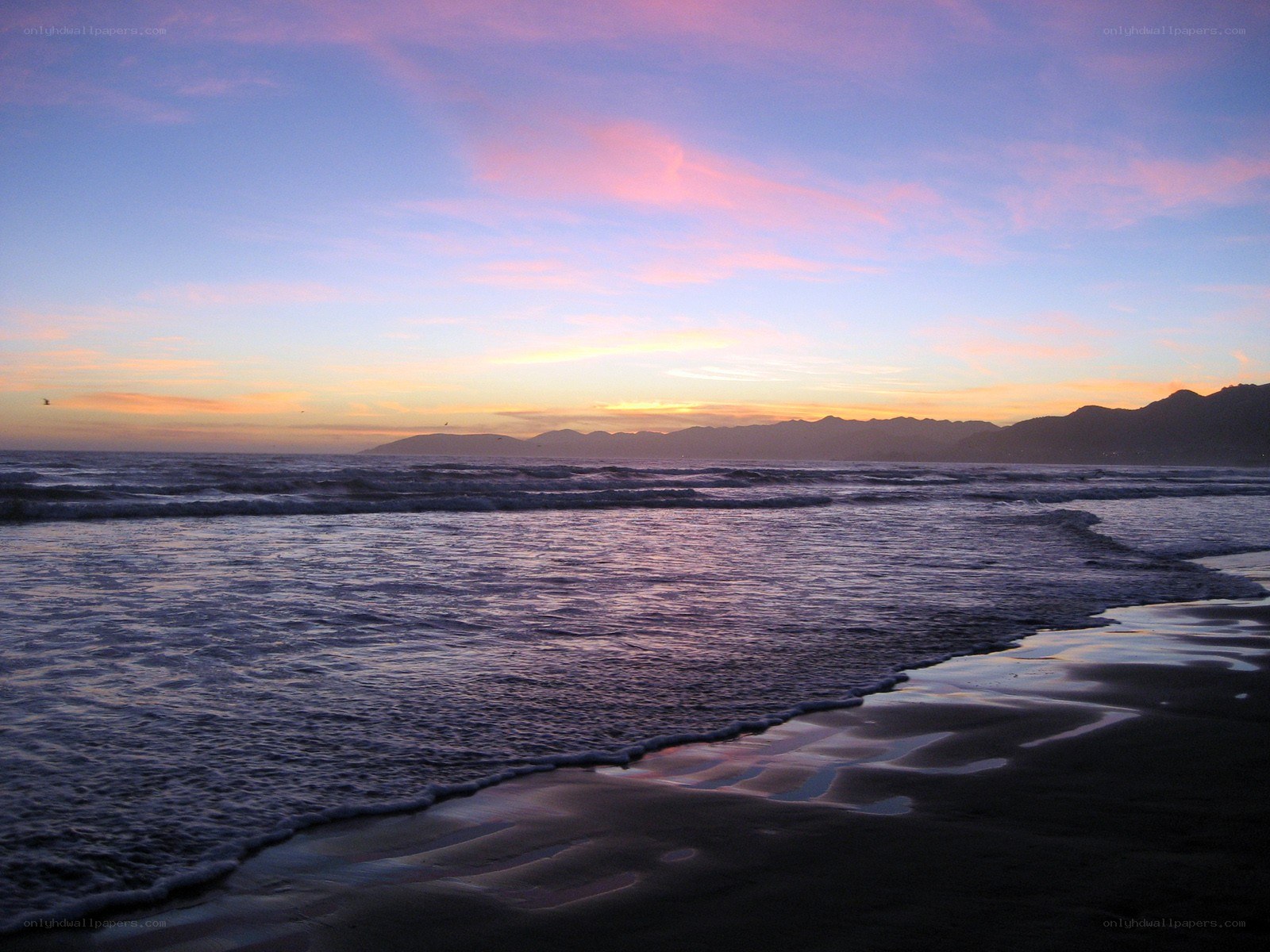 sunset over the ocean