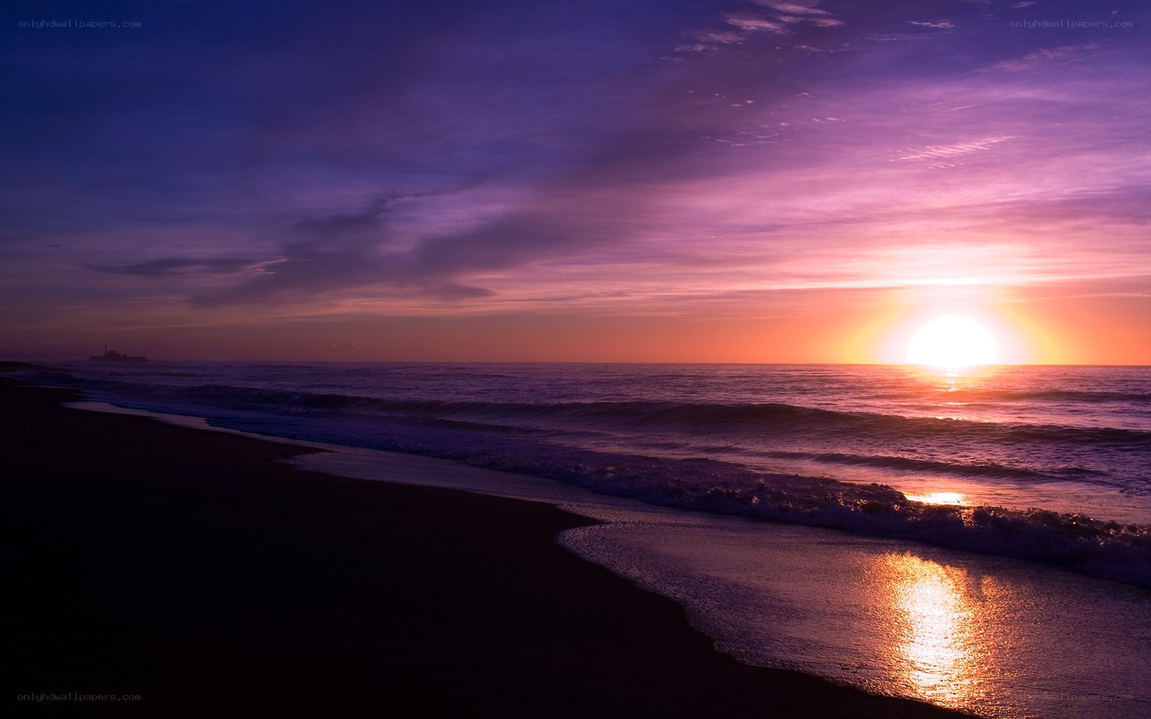 sunset over the ocean