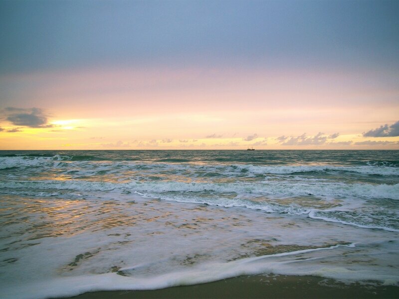 Sunset over the ocean