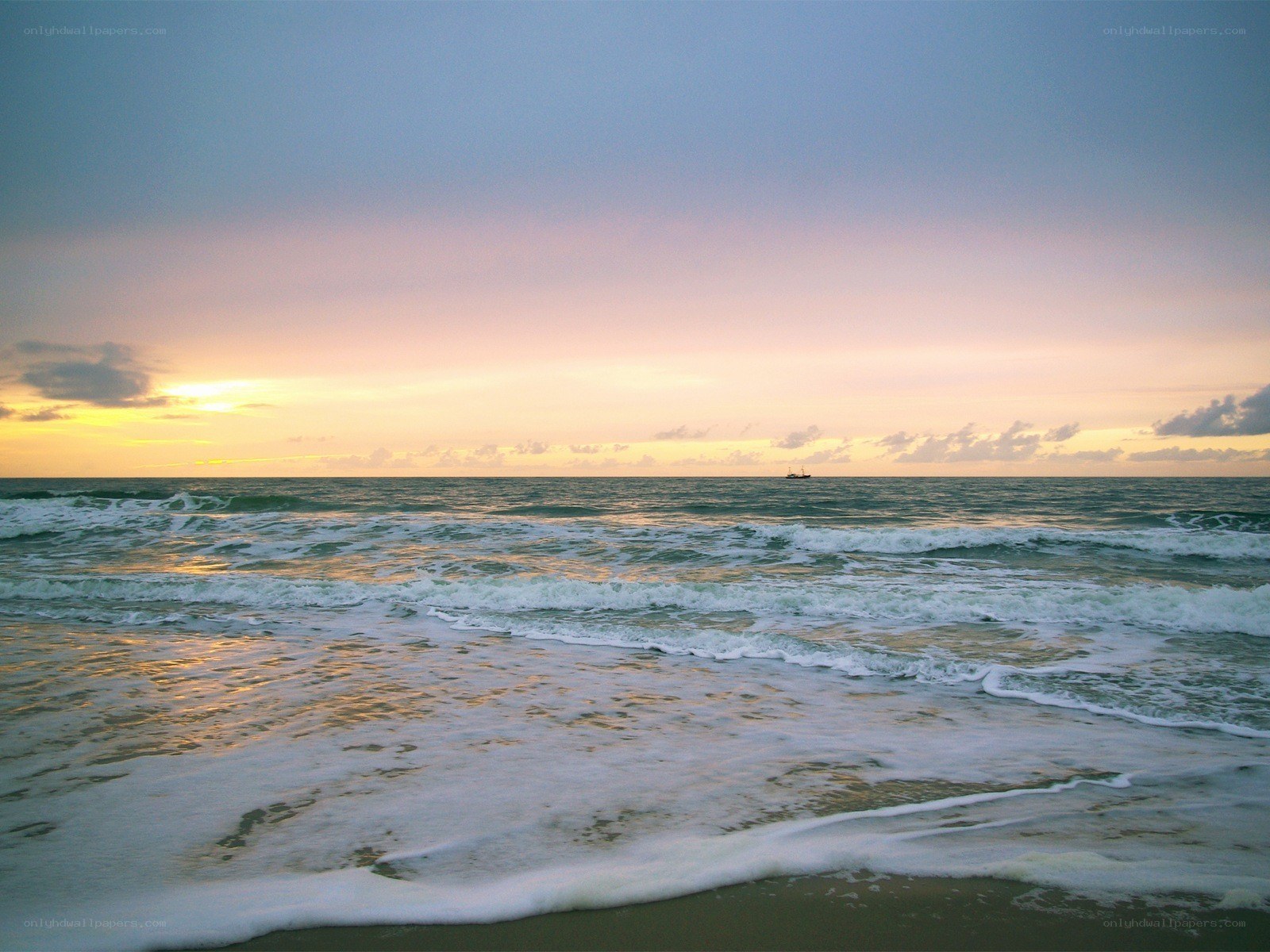 Sunset over the ocean
