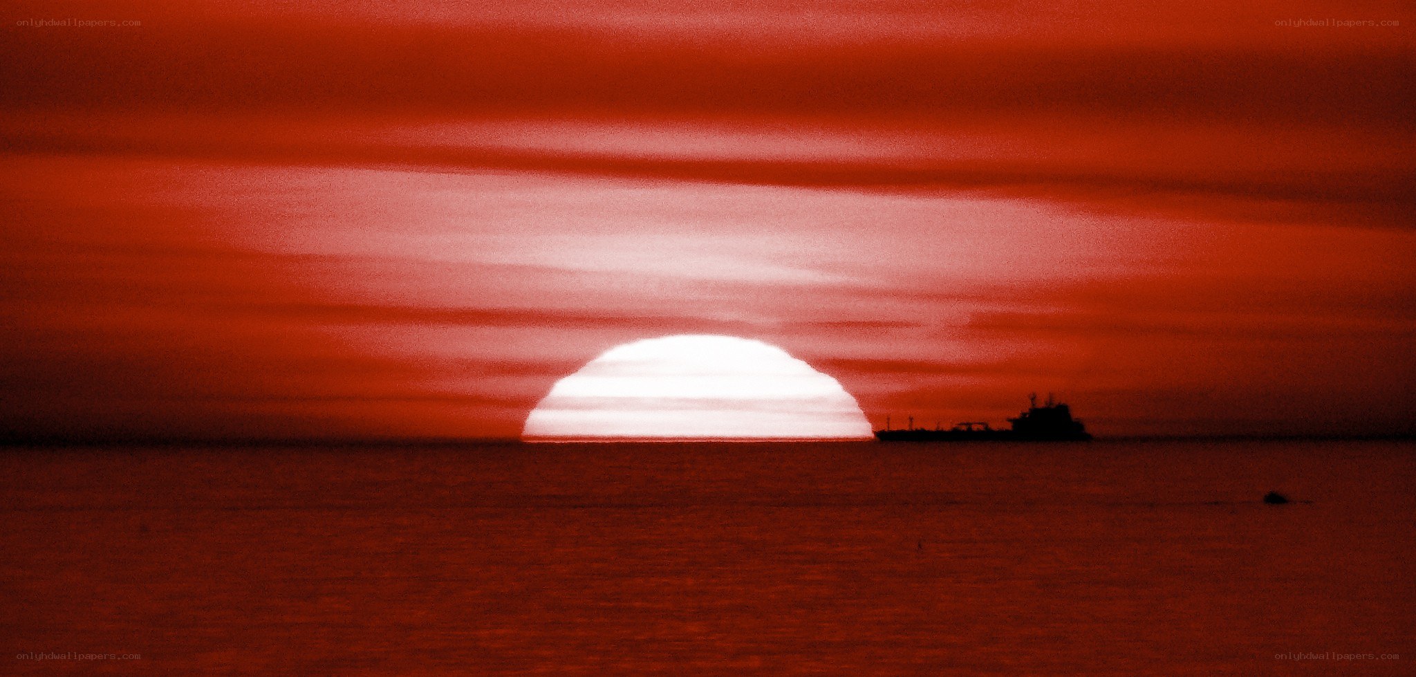 Sunset over the ocean