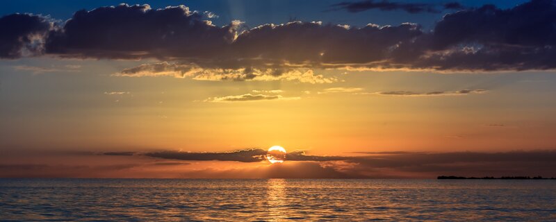 Sunset over the ocean