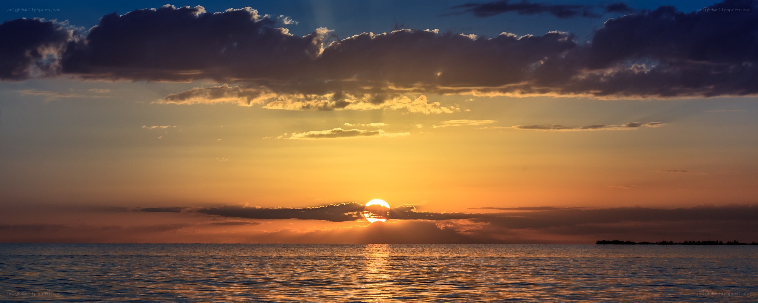 Sunset over the ocean