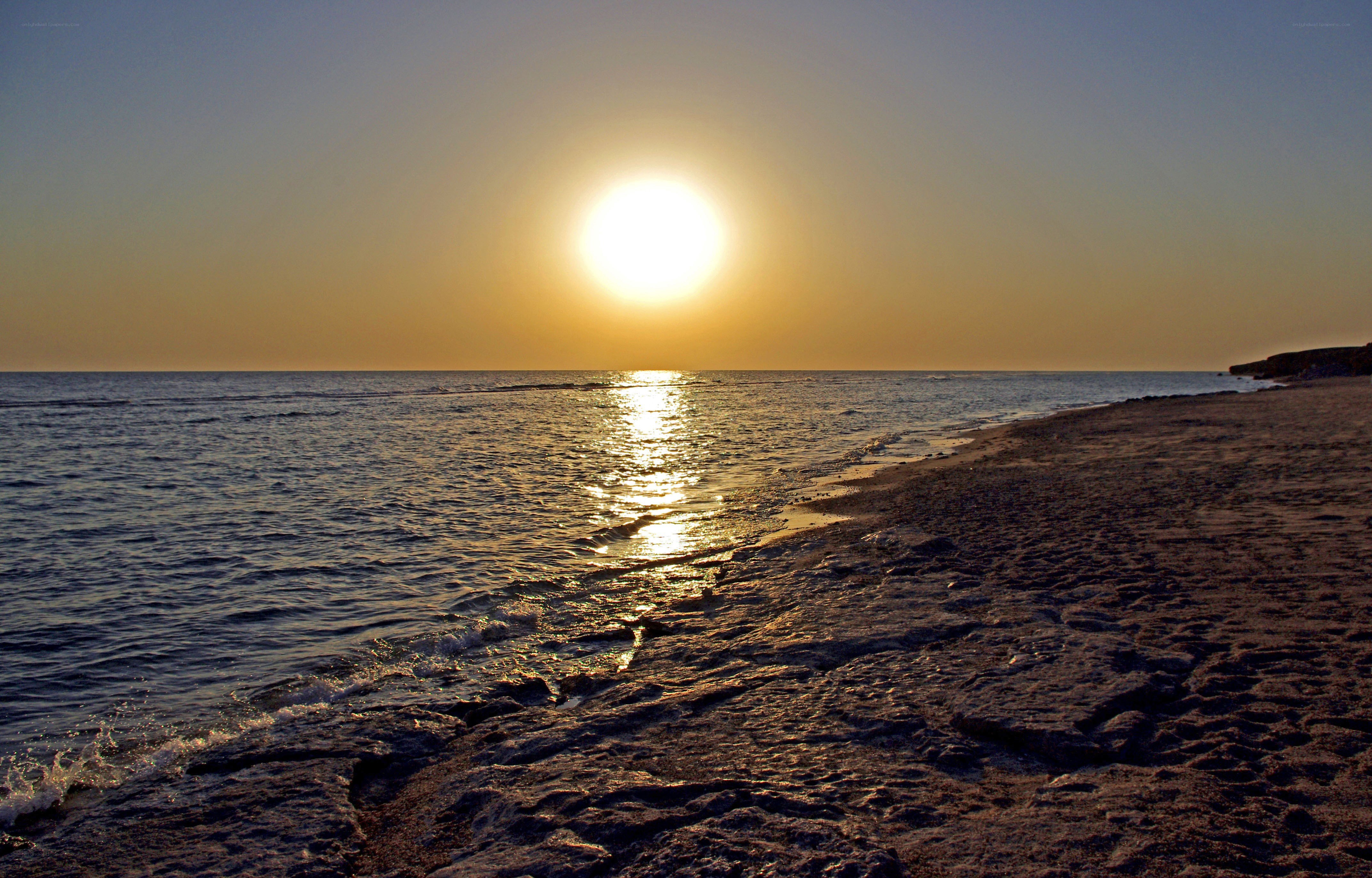 sunset over the ocean