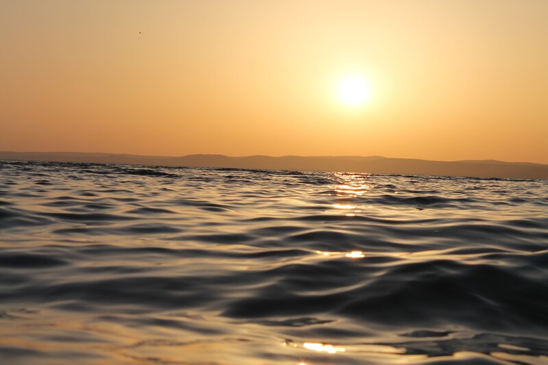 Sunset over the ocean