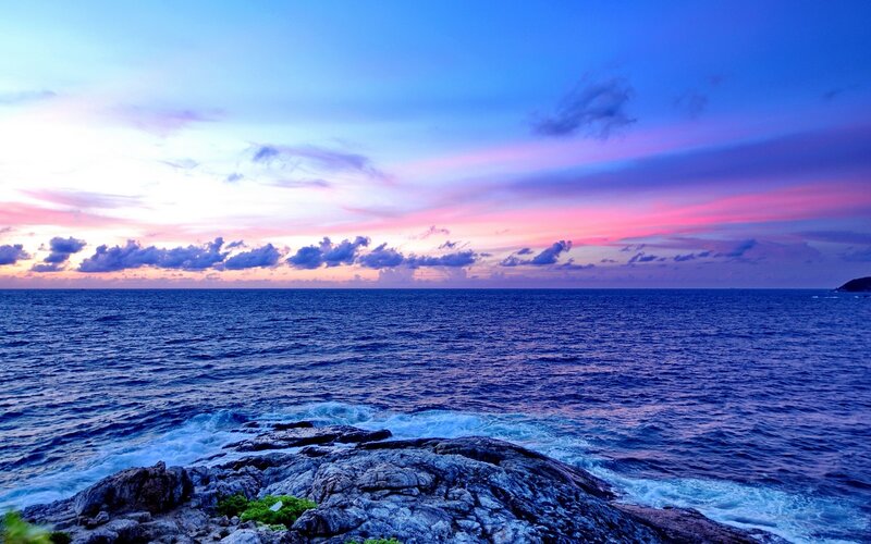 Sunset over the ocean