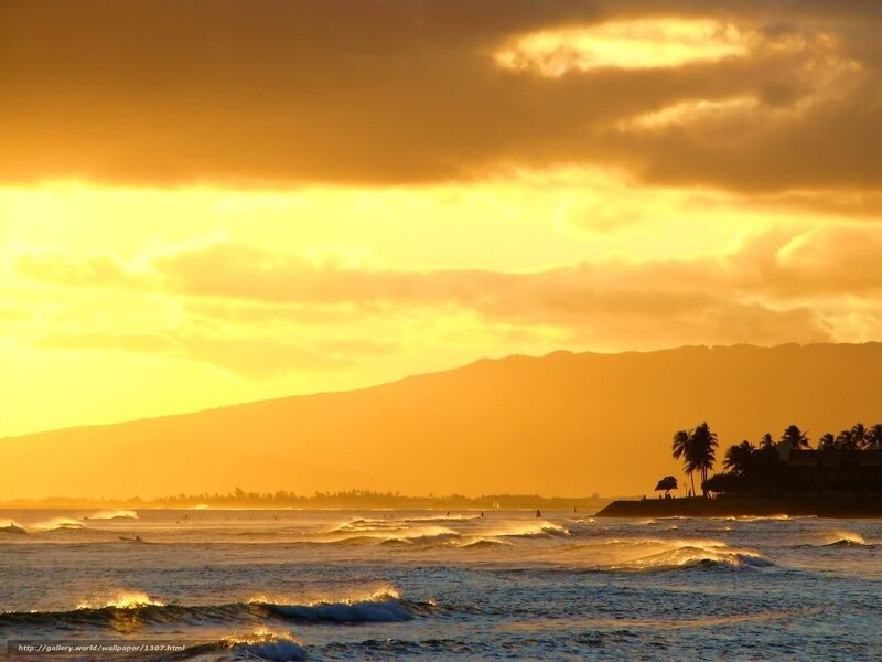 Sunset over the ocean