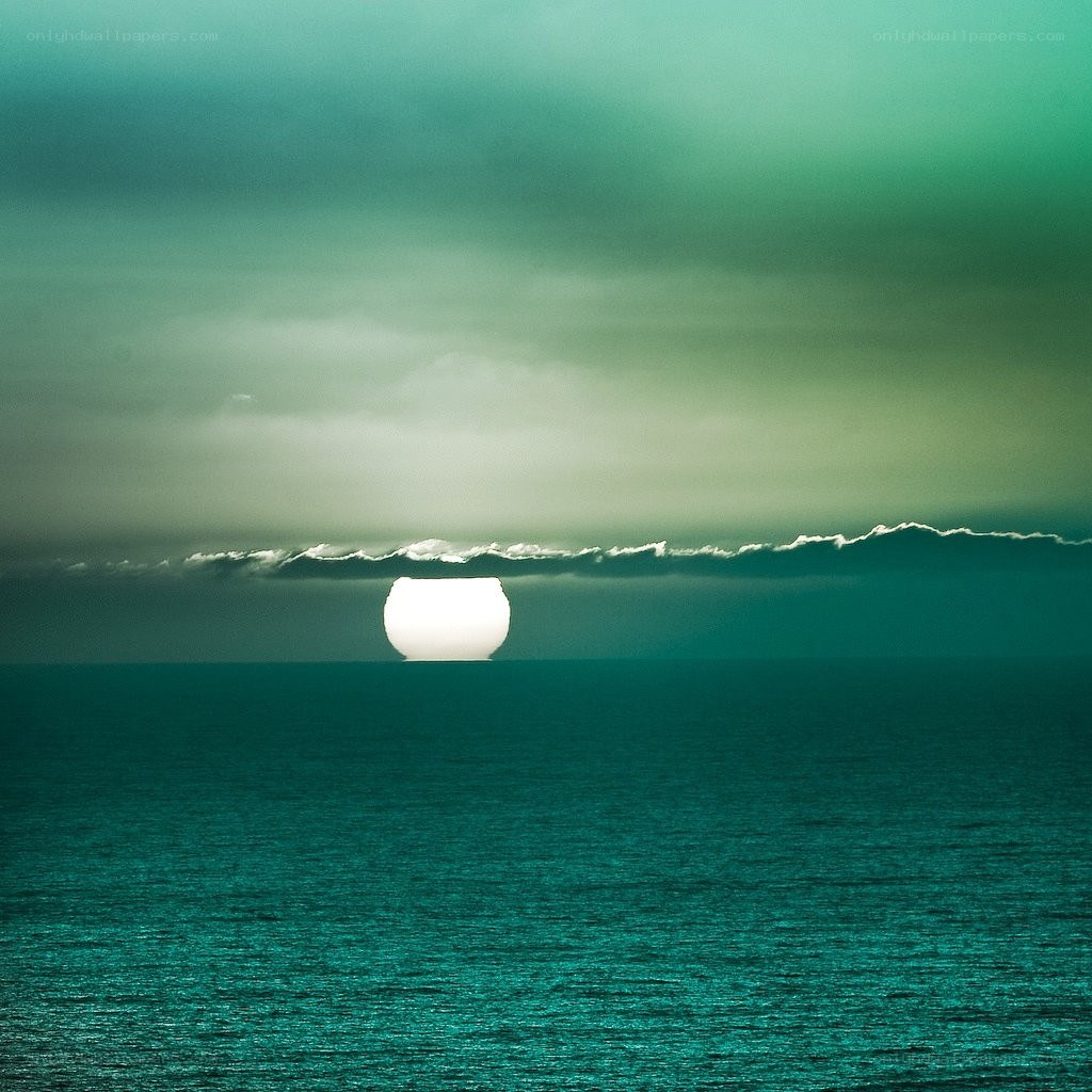 Sunset over the ocean