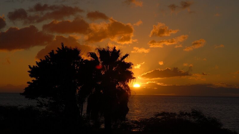 sunset over the ocean