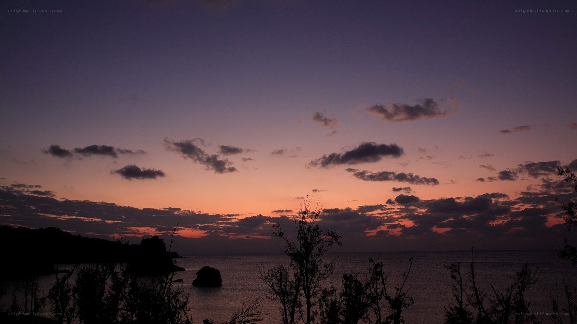 sunset over the ocean