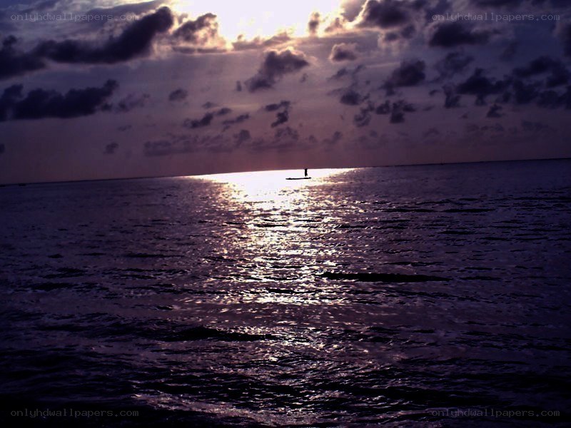 Sunset over the ocean
