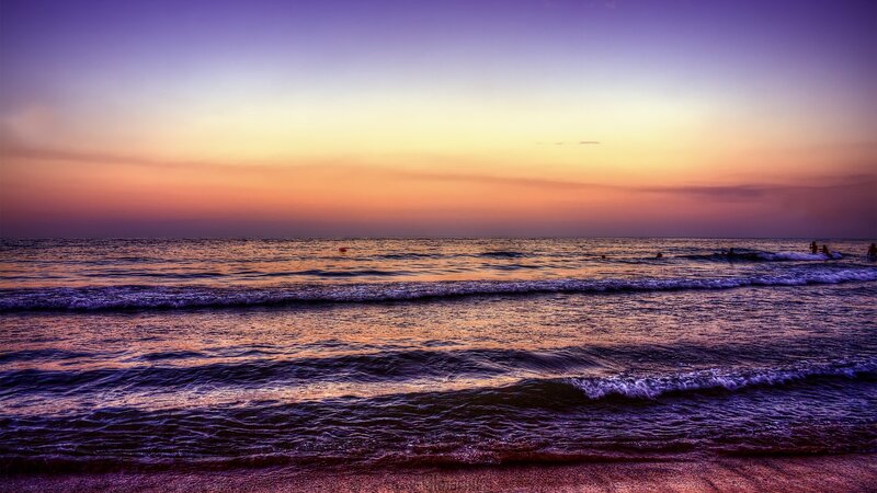 Sunset over the ocean