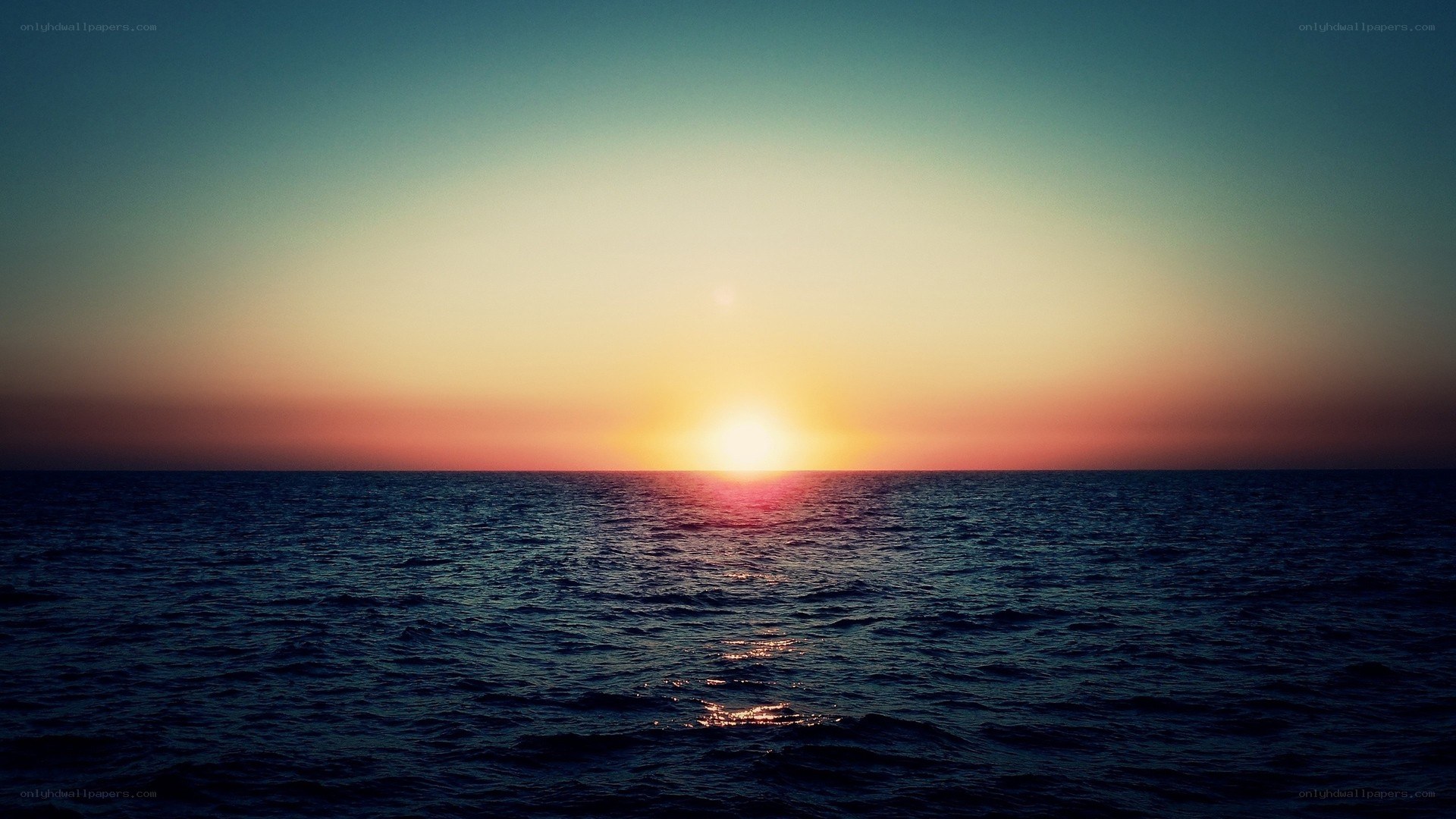 sunset over the ocean