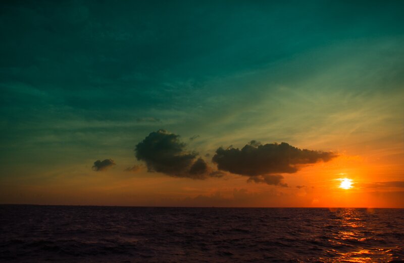 sunset over the ocean