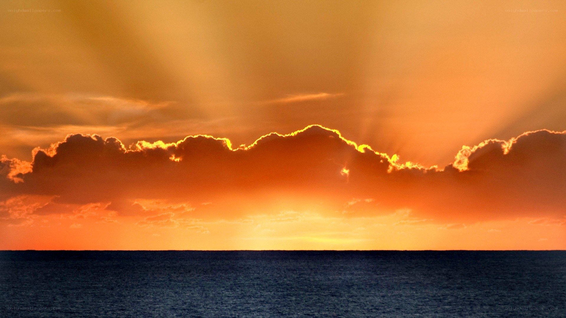 sunset over the ocean