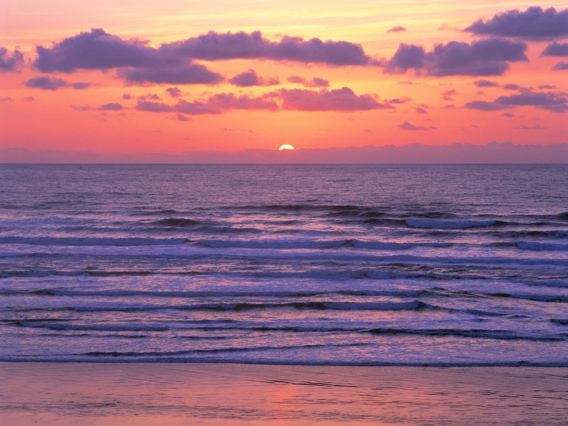 sunset over the ocean