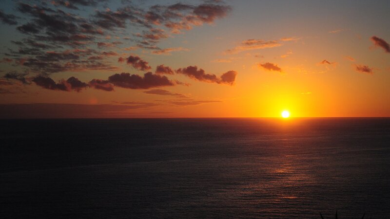 sunset over the ocean