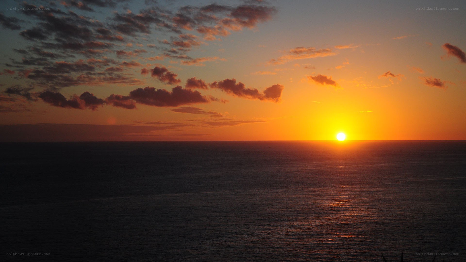 sunset over the ocean