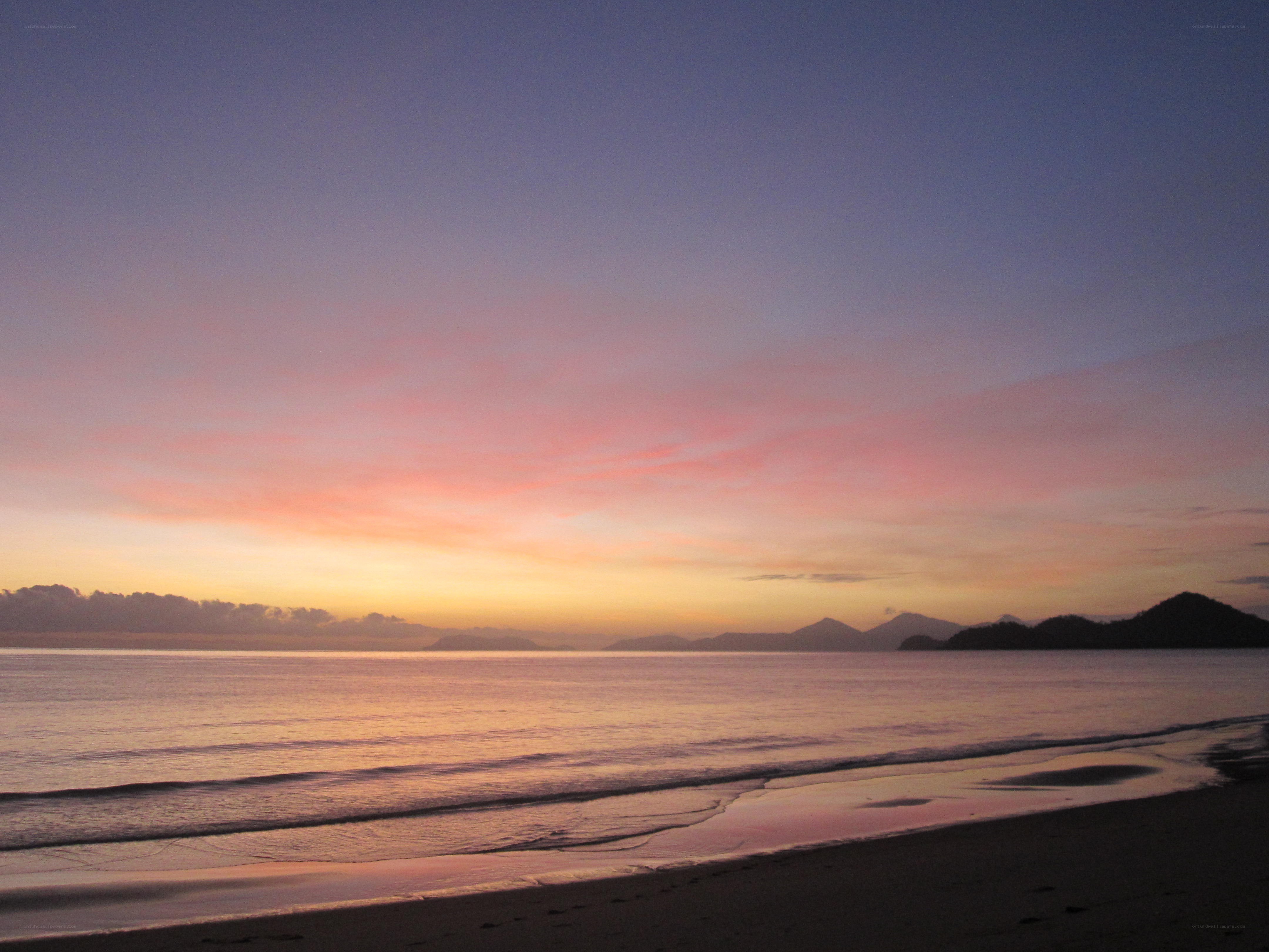 sunset over the ocean