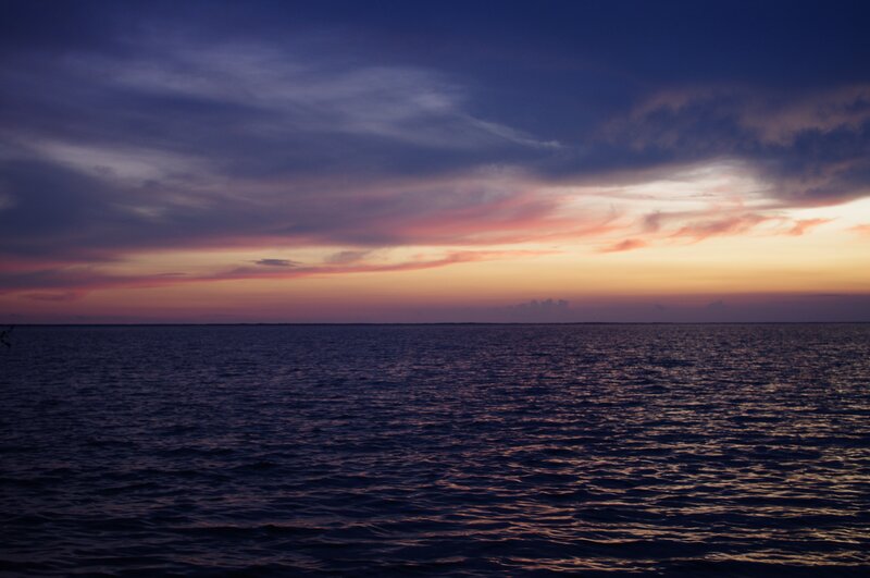 sunset over the ocean