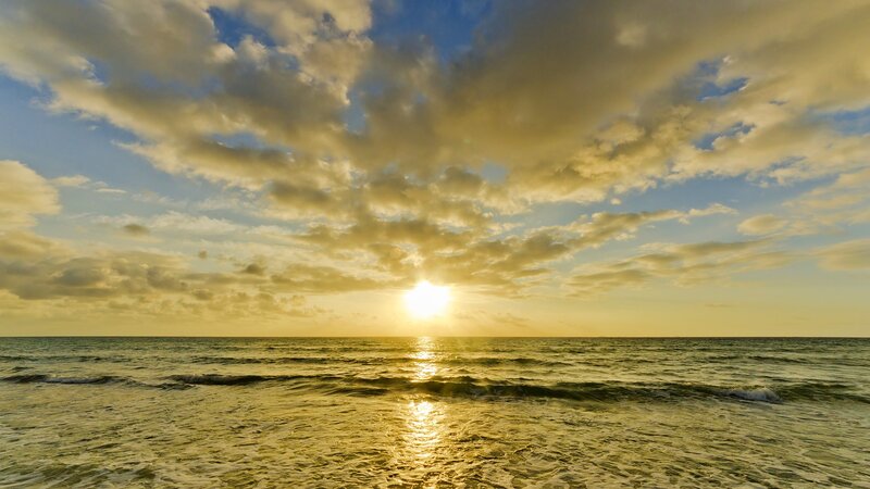 Sunset over the ocean