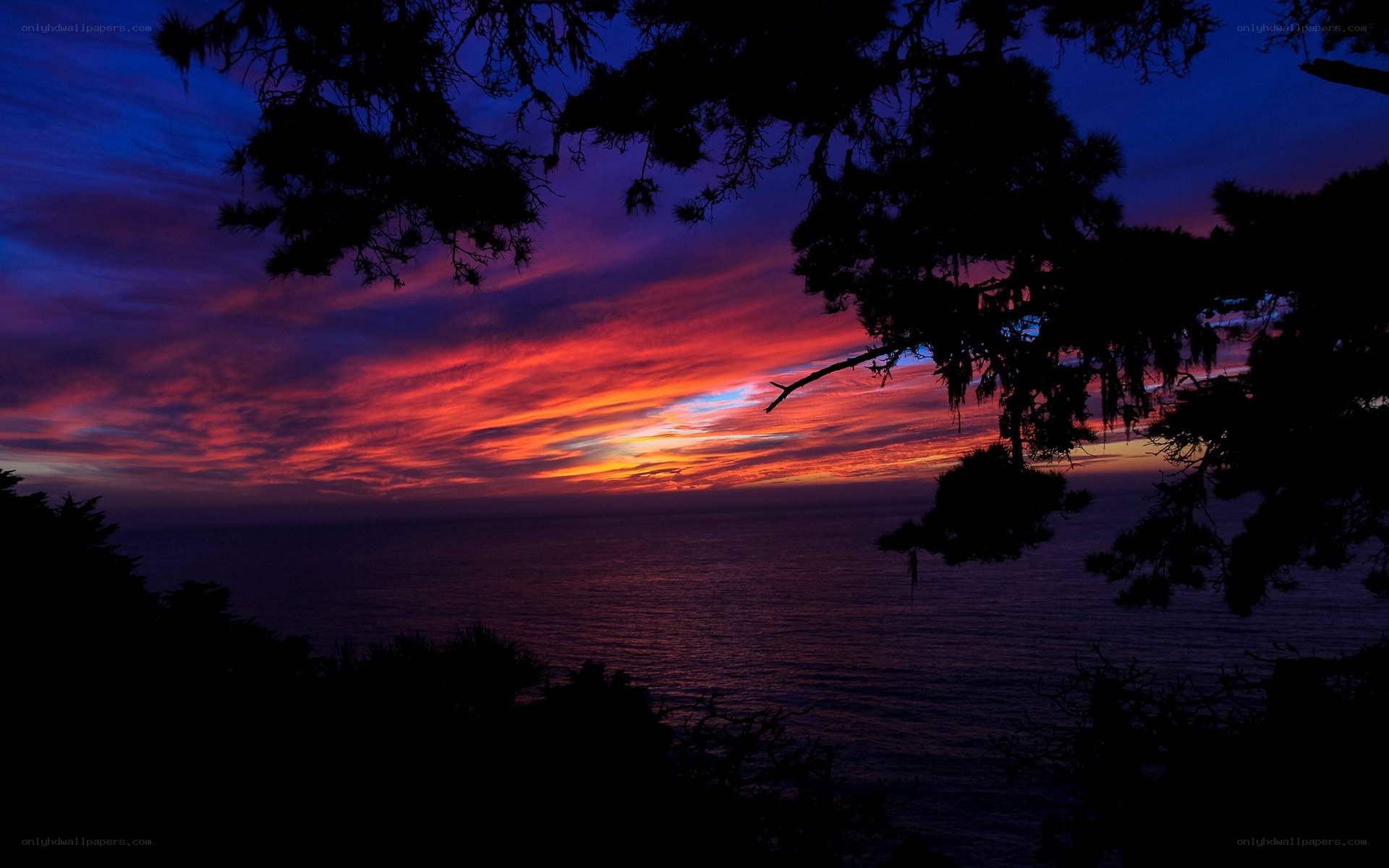 sunset over the ocean
