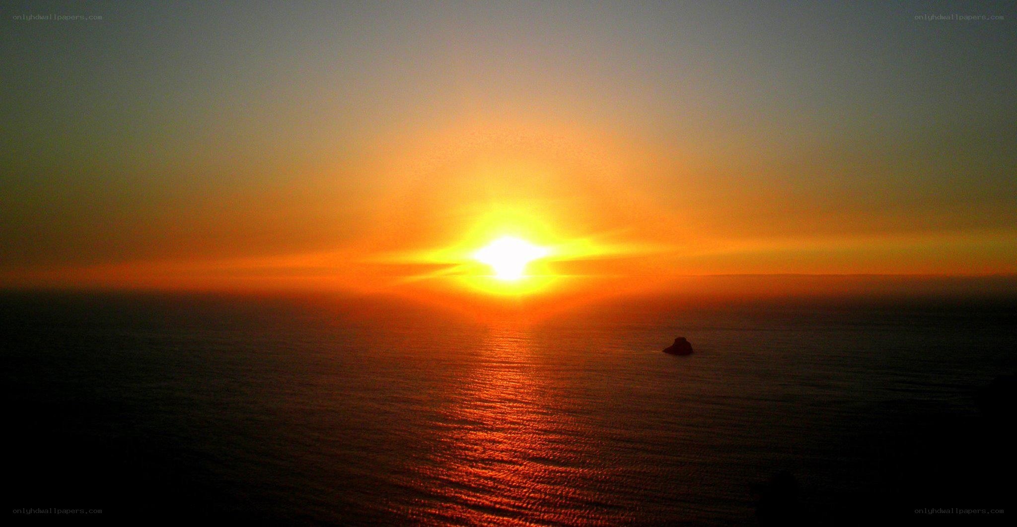 Sunset over the ocean