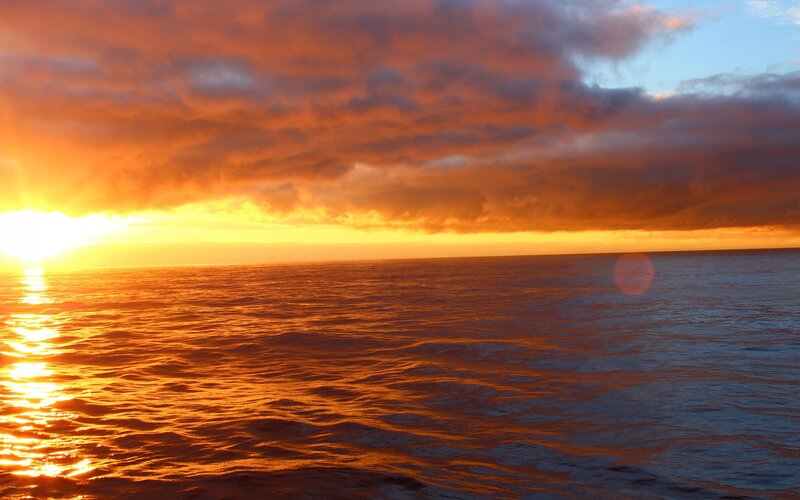 sunset over the ocean