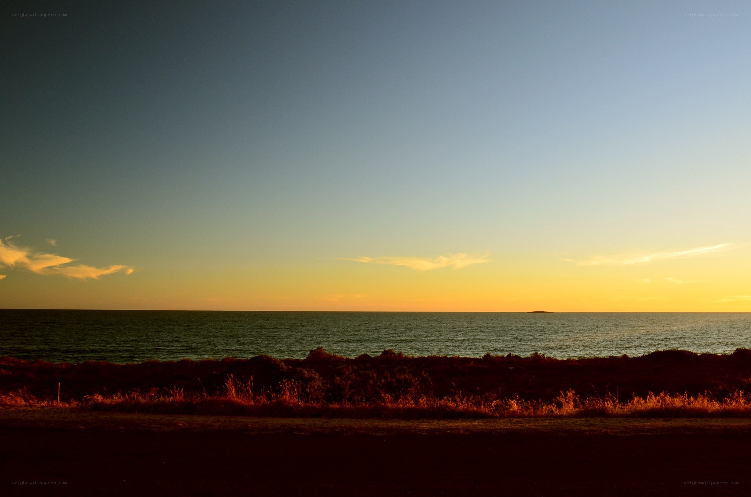 sunset over the ocean
