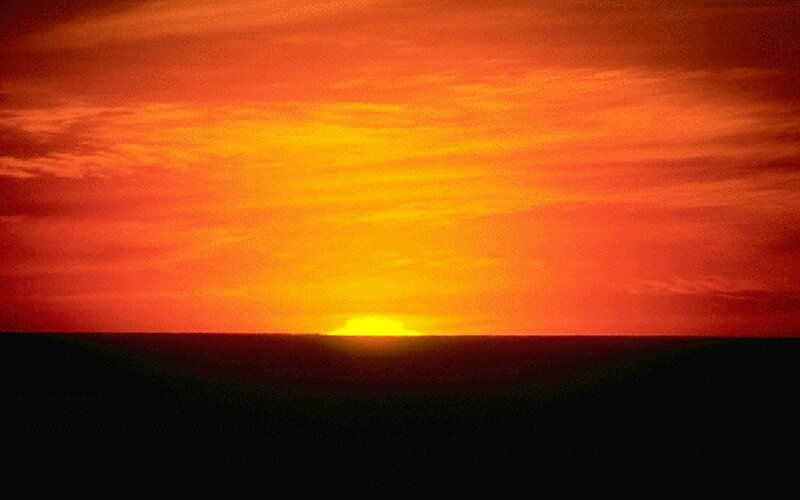 Sunset over the ocean