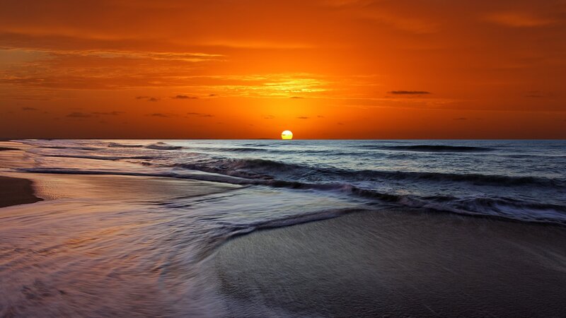 Sunset over the ocean