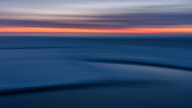 Sunset over the ocean