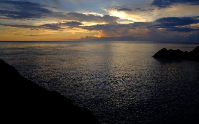 sunset over the ocean