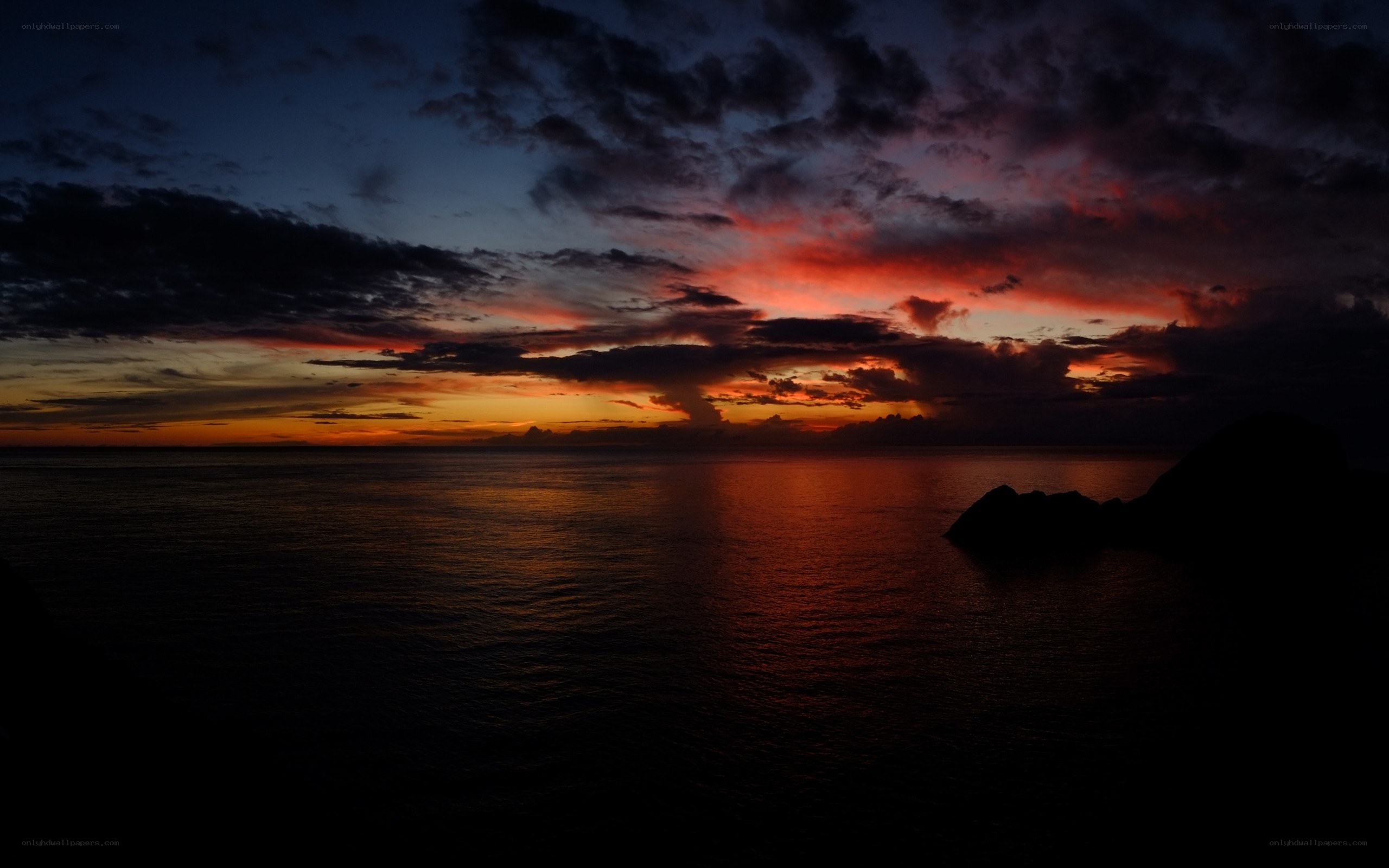 sunset over the ocean
