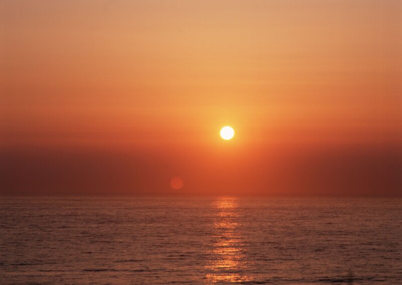 Sunset over the ocean