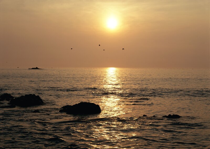 Sunset over the ocean