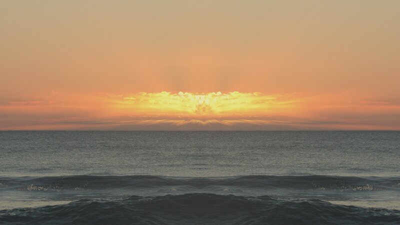 sunset over the ocean