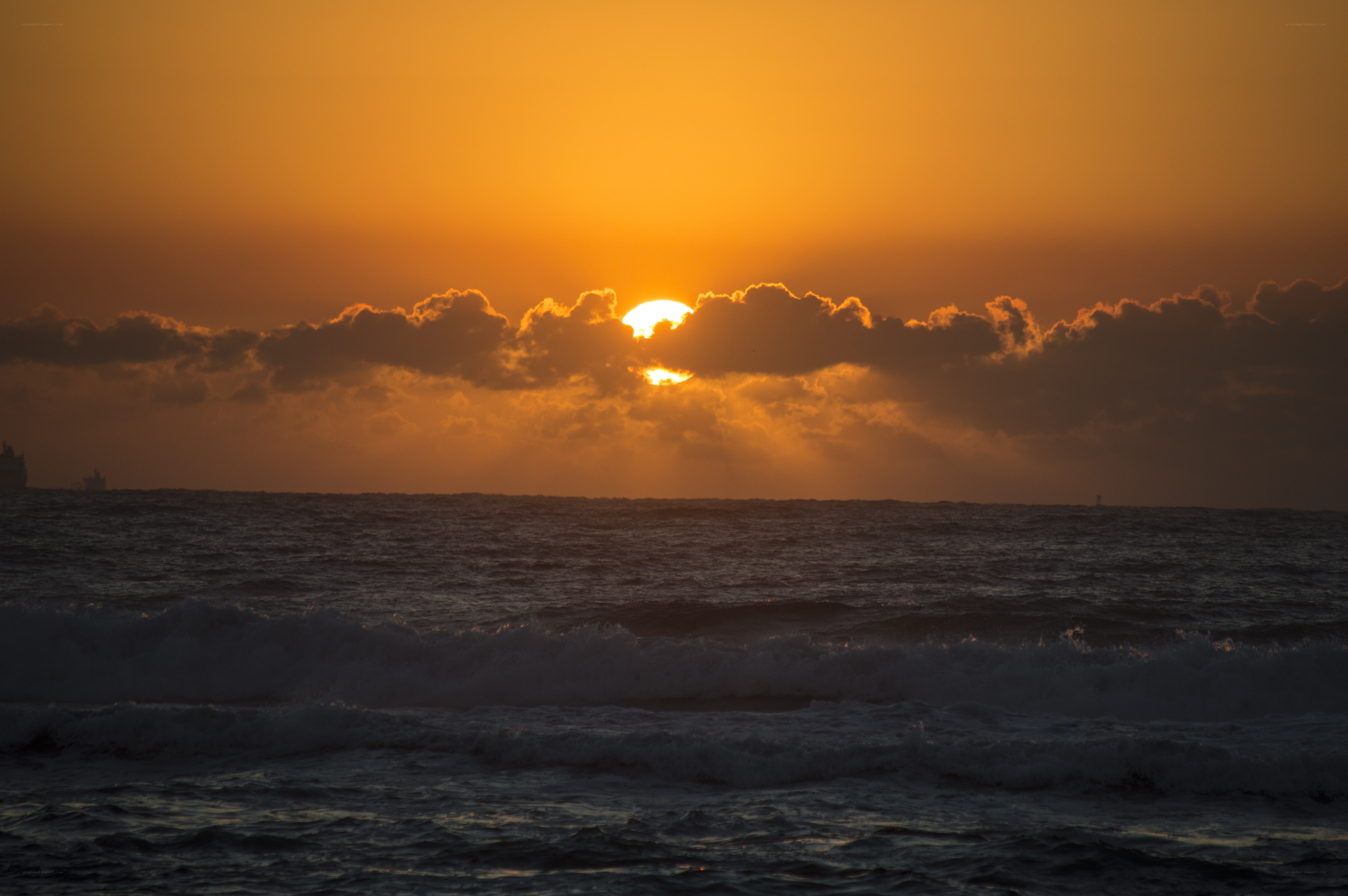 Sunset over the ocean
