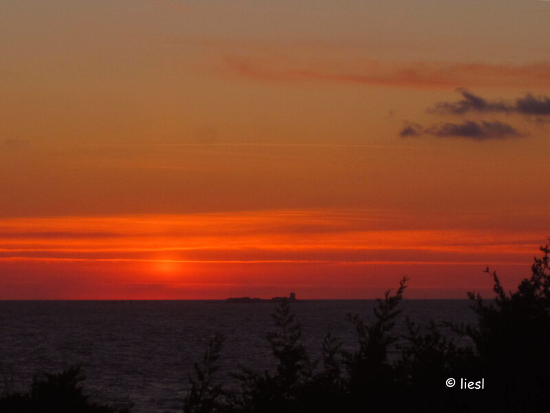 Sunset over the Ocean — Orange, Serene