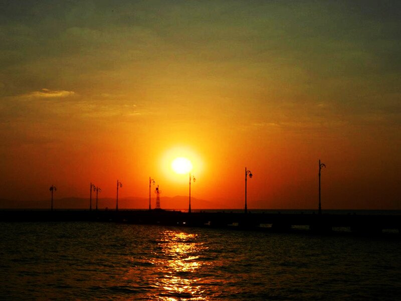 Sunset over the pier