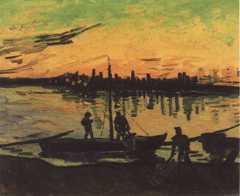 Sunset over the River Seine