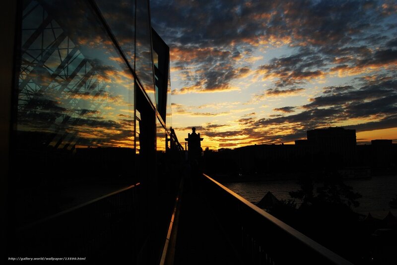 Sunset over the river