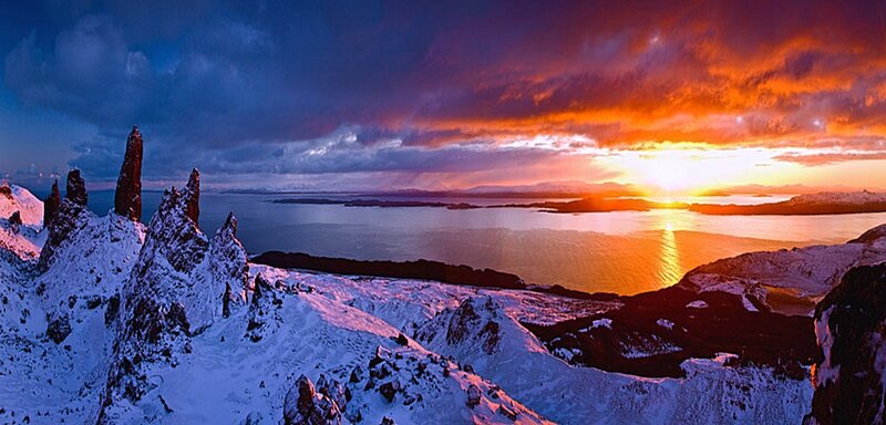 Sunset over the Scottish Highlands