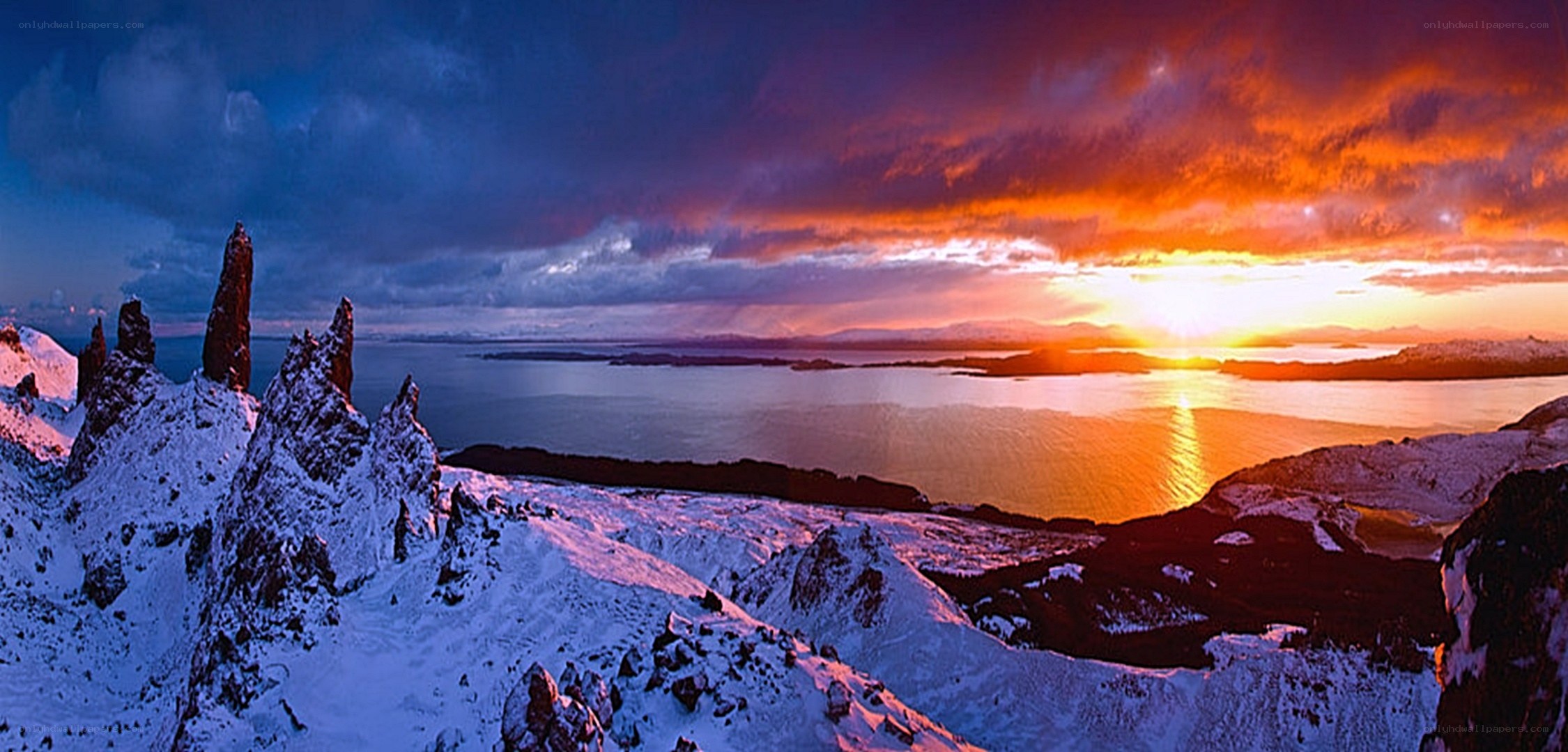 Sunset over the Scottish Highlands