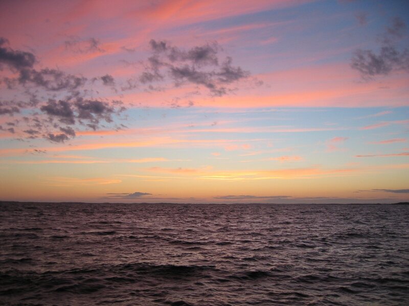 sunset over the sea