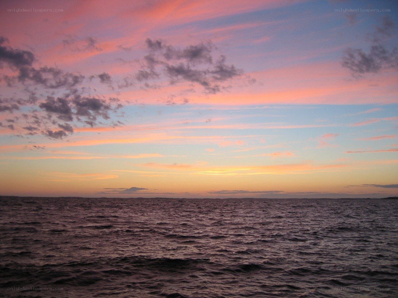 sunset over the sea