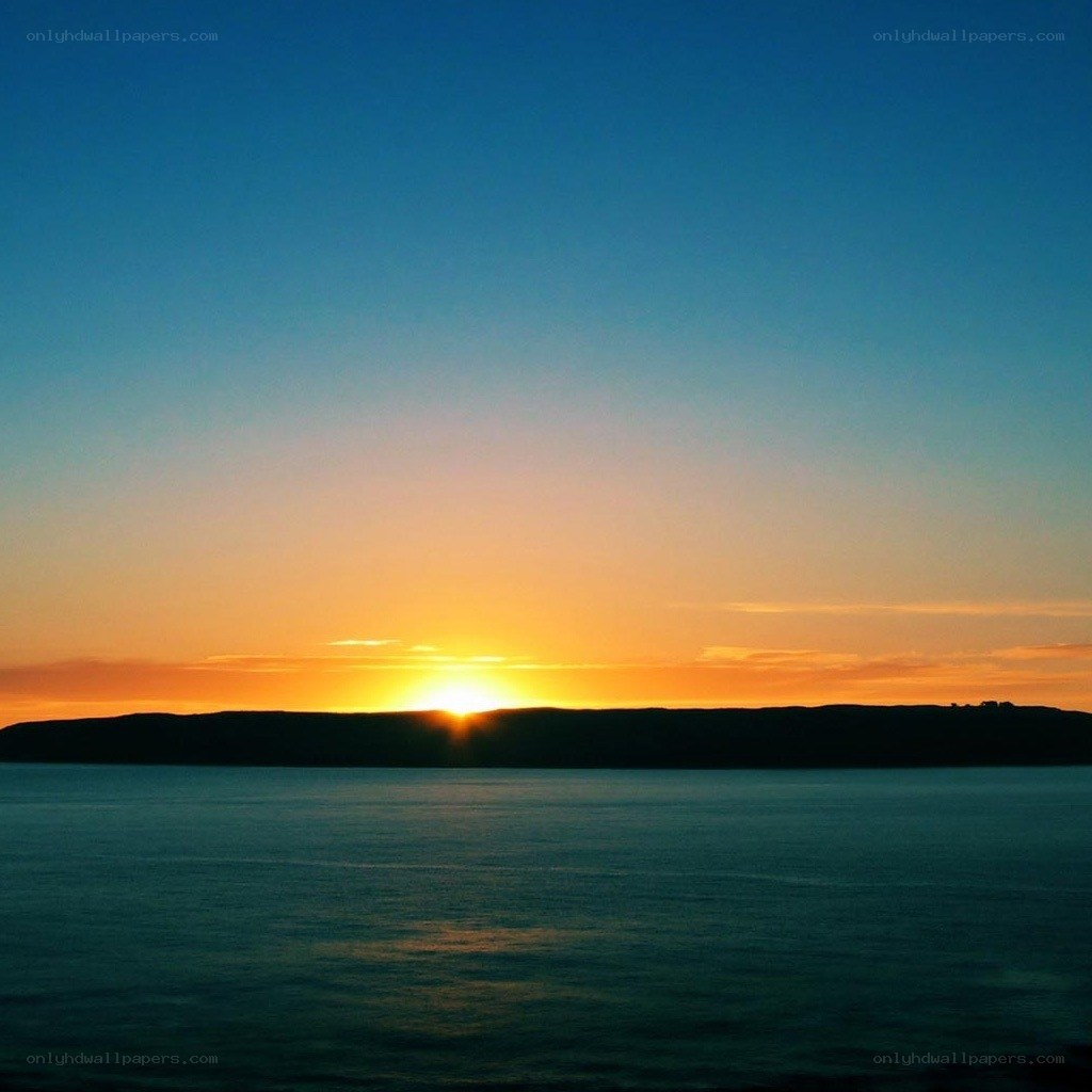 Sunset over the sea