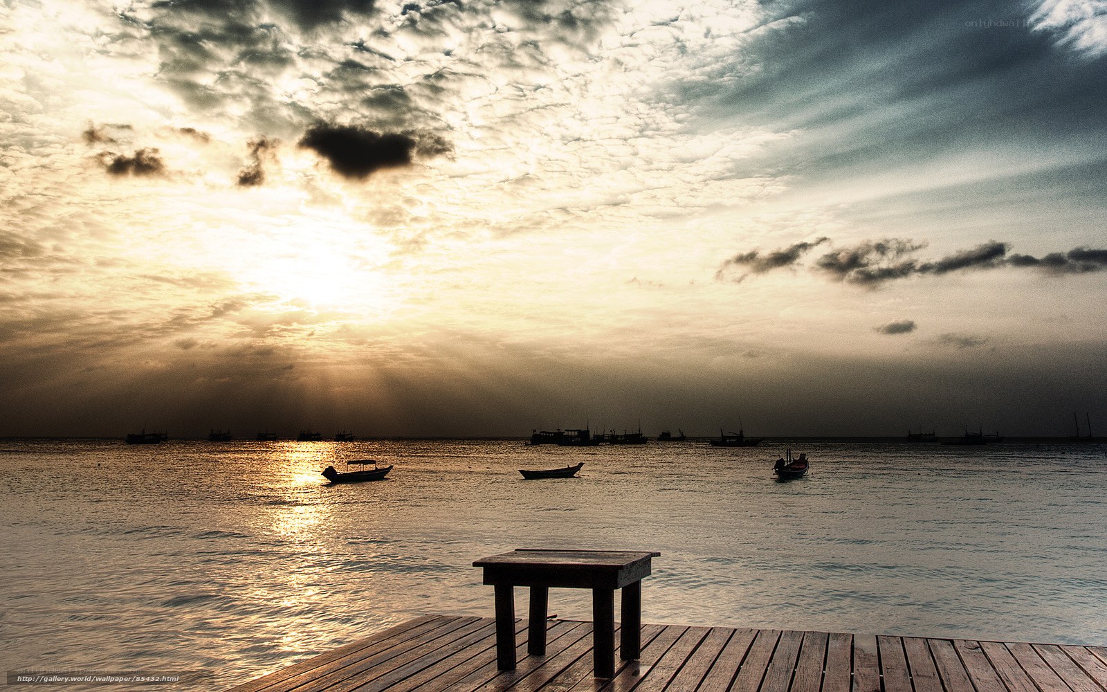 Sunset over the sea