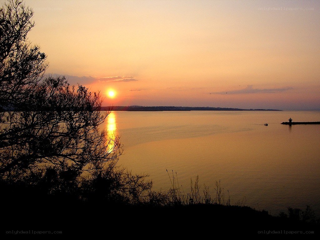 Sunset over the sea